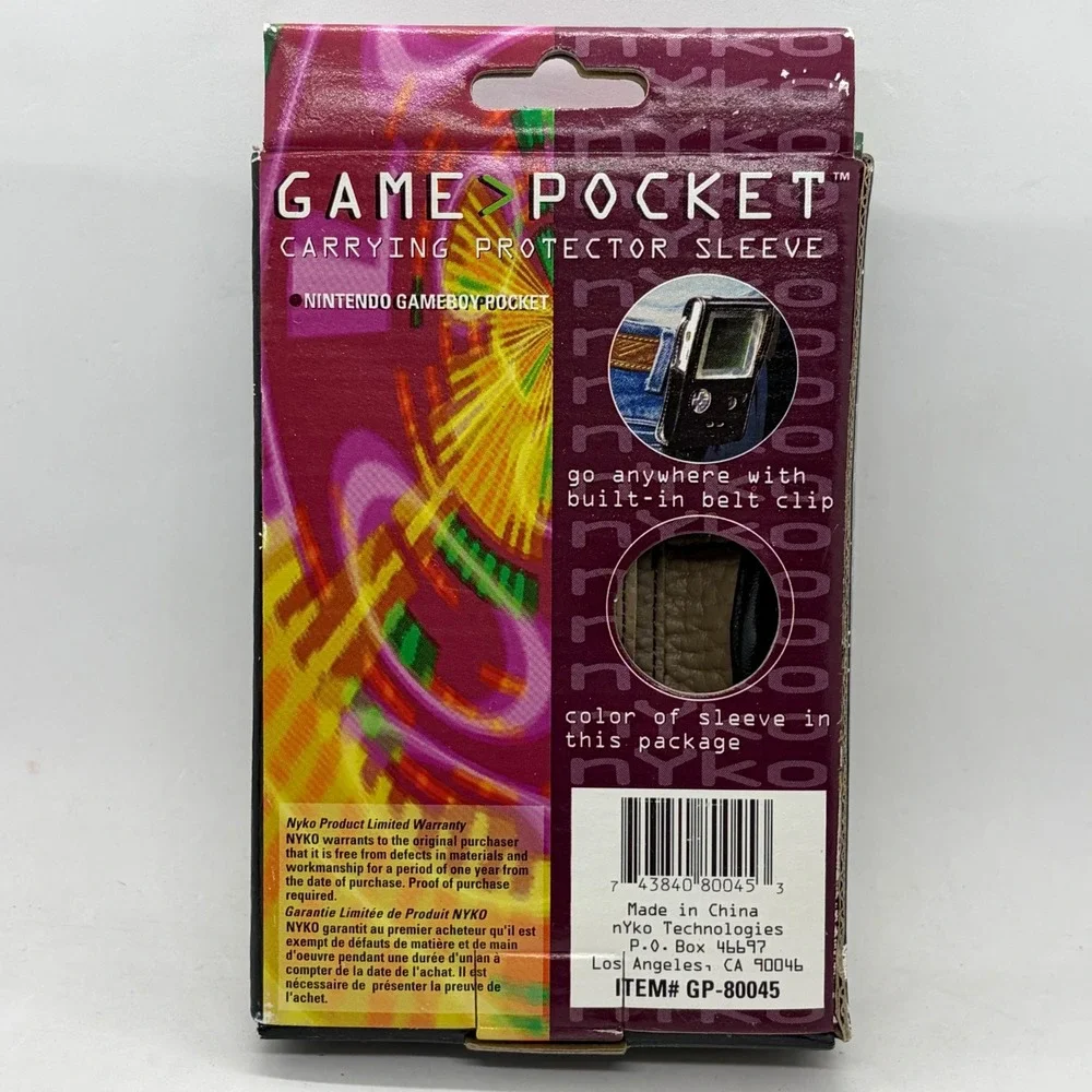 Nyko Game Pocket Carrying Protector Sleeve Tan Nintendo Game Boy Pocket GP-80045